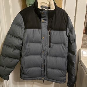 Stylish Black and Gray Men's Bomber Jacket